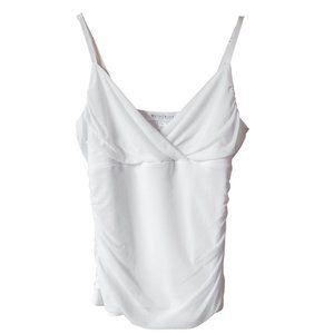 WHBM White Mesh Tank Top Women's Small